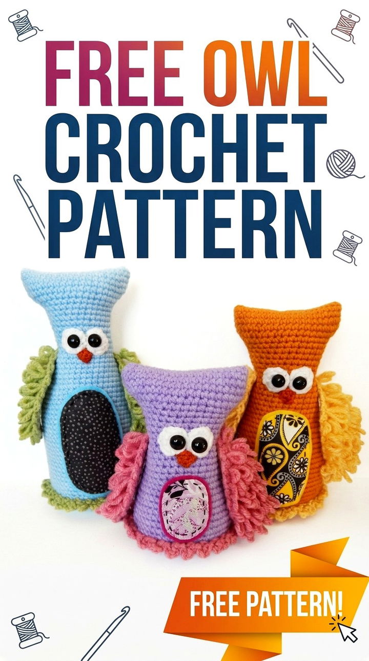 Free Owl Crochet Pattern Modern Retro Boho Style