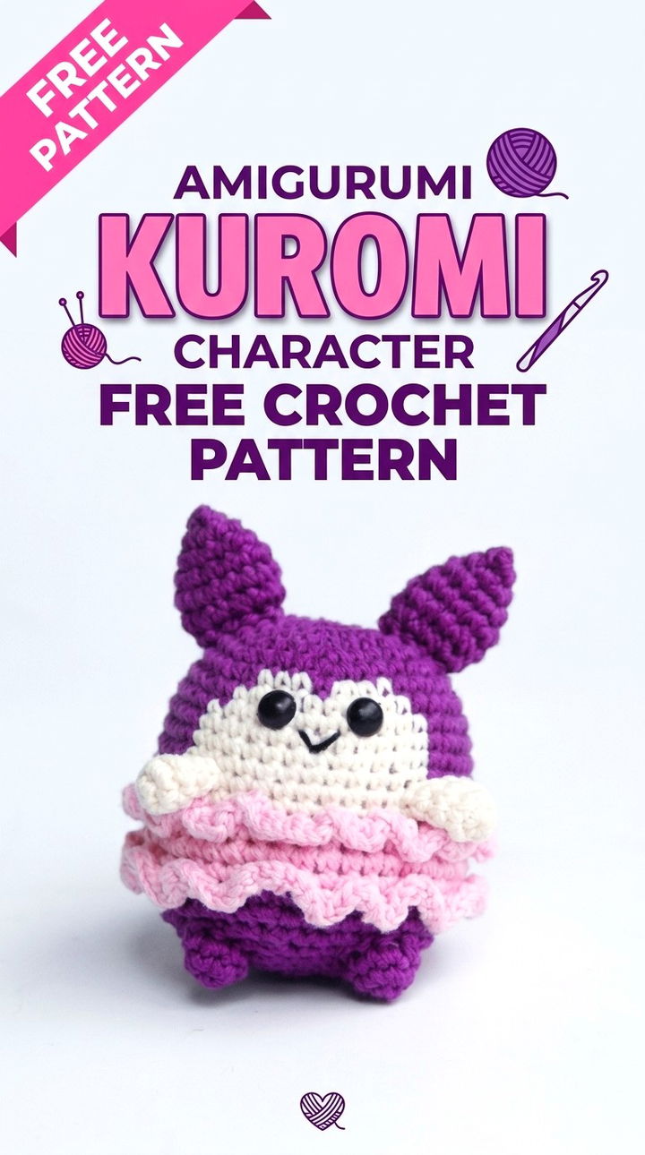 Trendy Amigurumi Kuromi Character Free Pattern3. Trendy Amigurumi Kuromi Character Free Pattern
