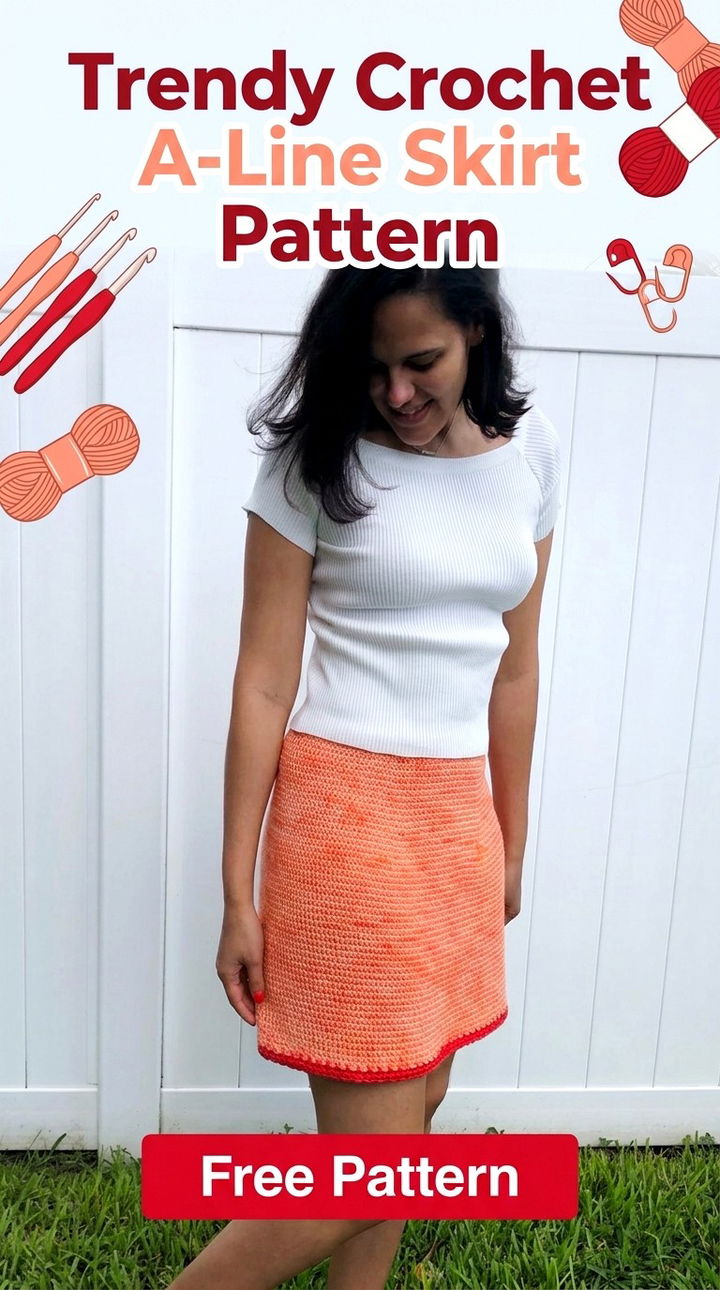 Trendy Crochet A Line Skirt Pattern Free Pattern