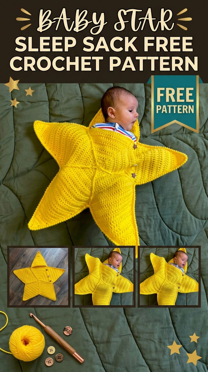 Baby Star Sleep Sack Vibrant Retro Chic Textured Nursery Swaddle