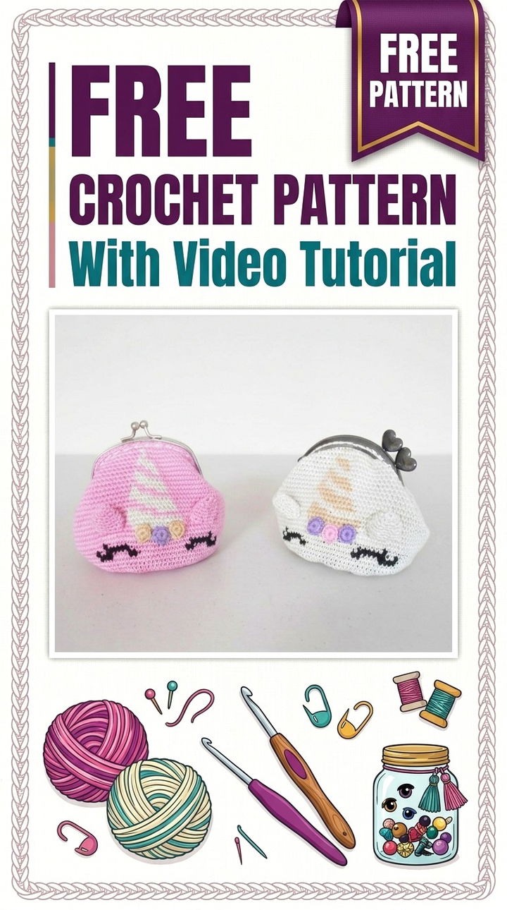 Free Crochet Pattern with Video Tutorial Vibrant Retro Chic Bohemian Accent