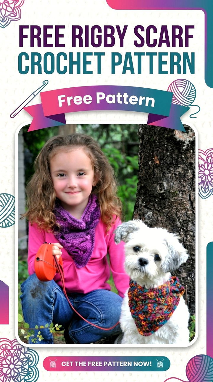 Free Rigby Scarf Crochet Pattern Modern Retro Boho Style