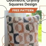 Modern Crochet Pillow Vibrant Retro Chic Cozy Geometric Accent