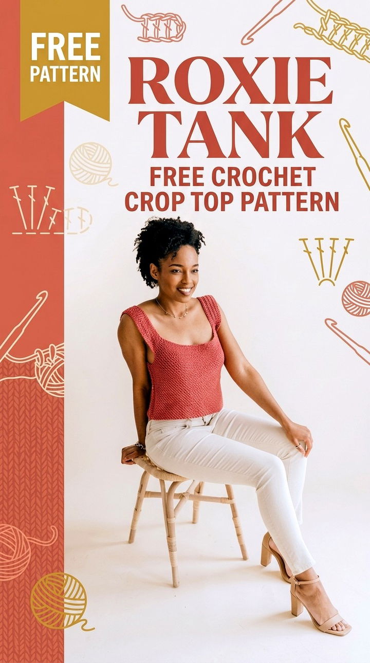 Roxie Tank Vibrant Retro Chic Crochet Crop Top