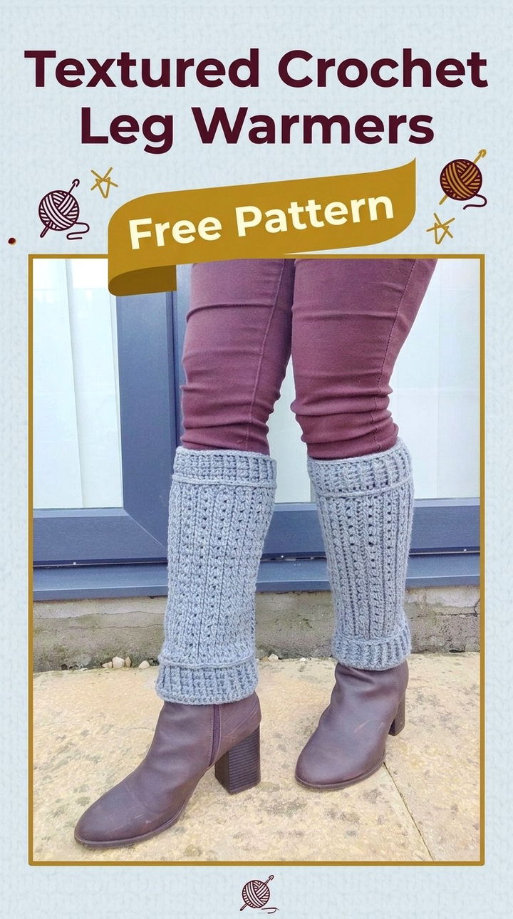 Textured Crochet Leg Warmers Cozy Retro Chic Winter Wear