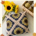 Autumn Sunflower Pillow Vibrant Retro Chic Cozy Fall Decor