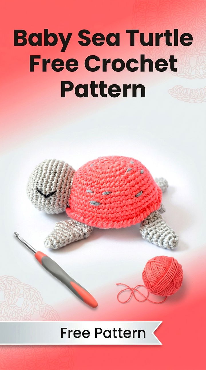 Baby Sea Turtle Free Crochet Pattern Vibrant Retro Chic Bohemian Lifestyle Accent