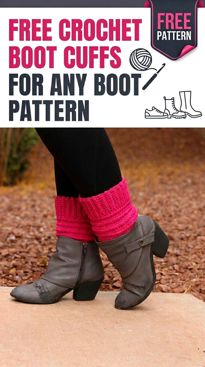 Free Crochet Boot Cuffs for Any Boot Pattern Modern Retro Boho Style