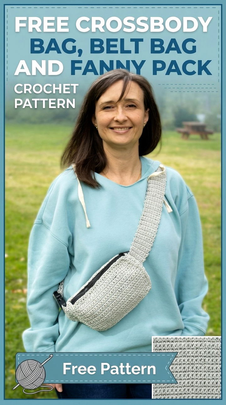 Free Crossbody Bag, Belt Bag, and Fanny Pack Crochet Pattern