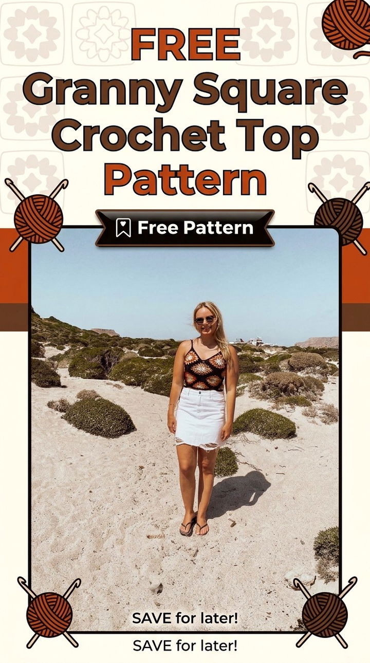 Free Granny Square Top Vibrant Retro Chic Summer Fashion