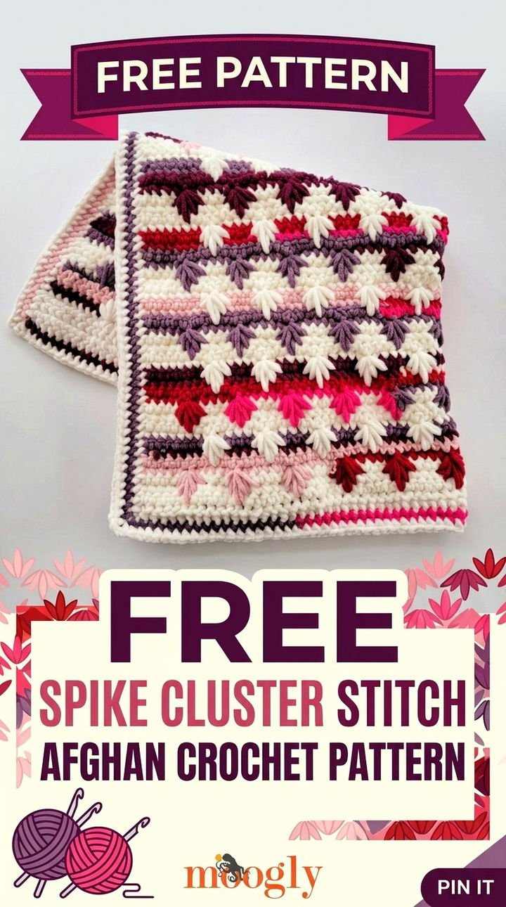 Free Spike Cluster Stitch Afghan Crochet Pattern