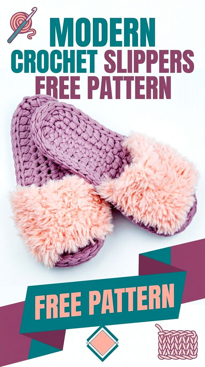 Modern Crochet Slippers Ultimate Retro Chic Cozy Loungewear