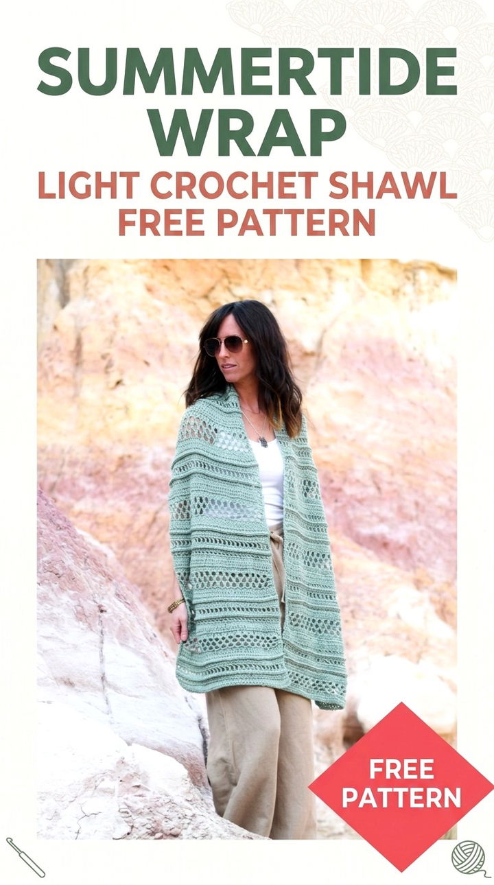 Summertide Wrap Vibrant Retro Chic Bohemian Layering Accent