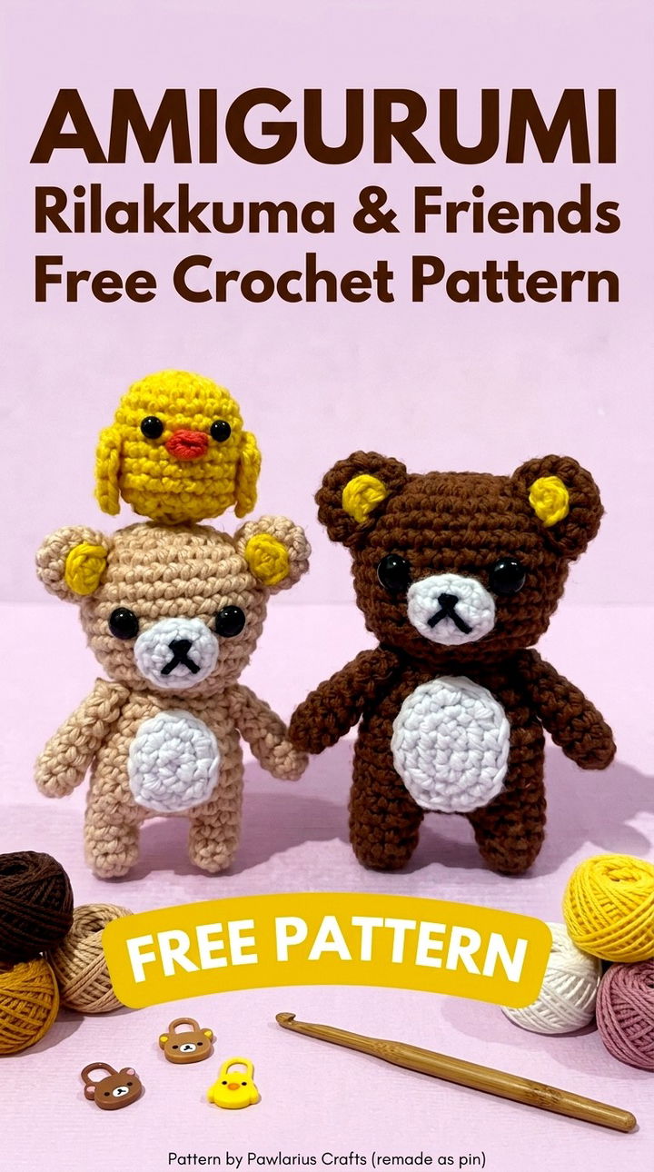 Trendy Amigurumi Rilakkuma and Friends Free Pattern