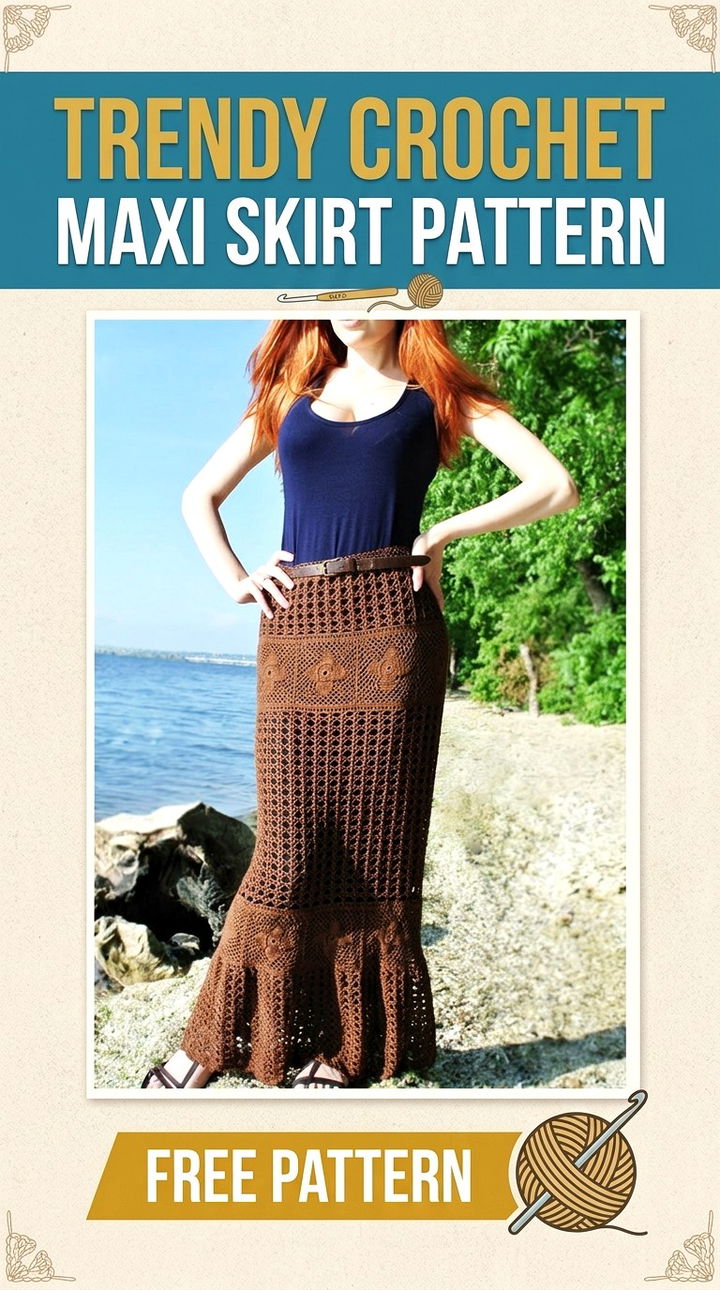 Trendy Crochet Maxi Skirt Pattern Free Pattern