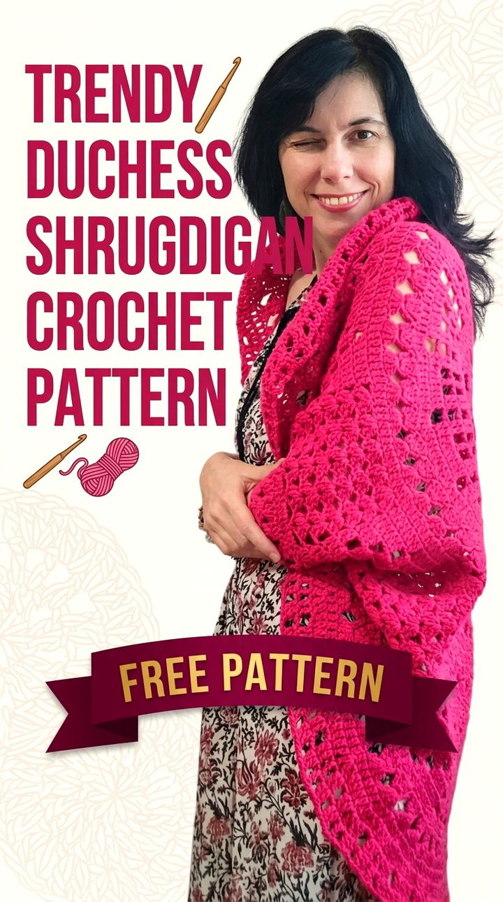 Trendy Duchess Shrugdigan Crochet Pattern Free Pattern