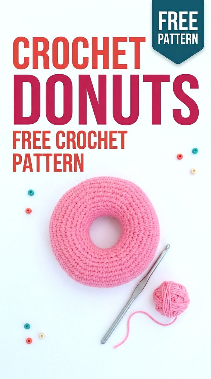 Crochet Donuts Whimsical Retro Chic Amigurumi Play Food