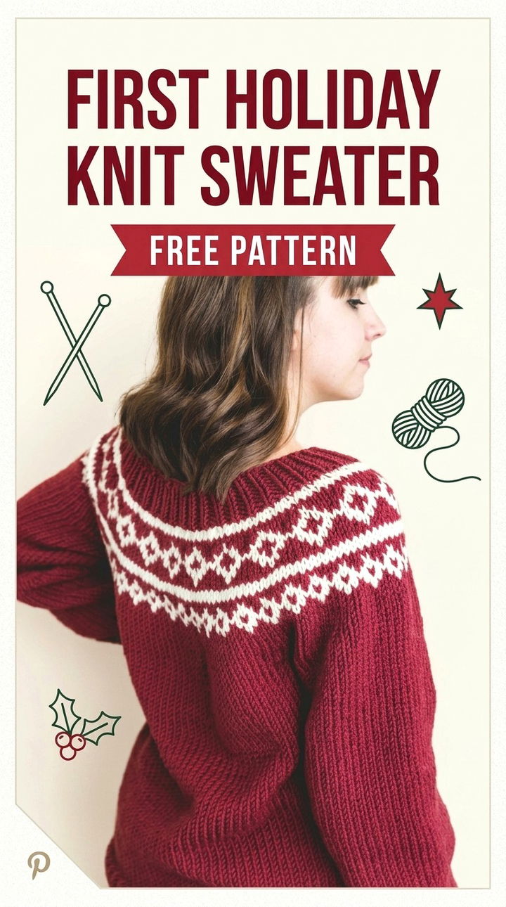 First Holiday Knit Sweater Vibrant Retro Chic Bohemian Layering Accent