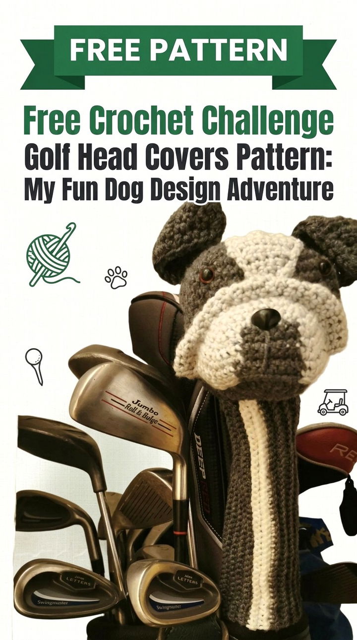 Free Crochet Challenge Golf Head Covers Pattern My Fun Dog Design Adventure