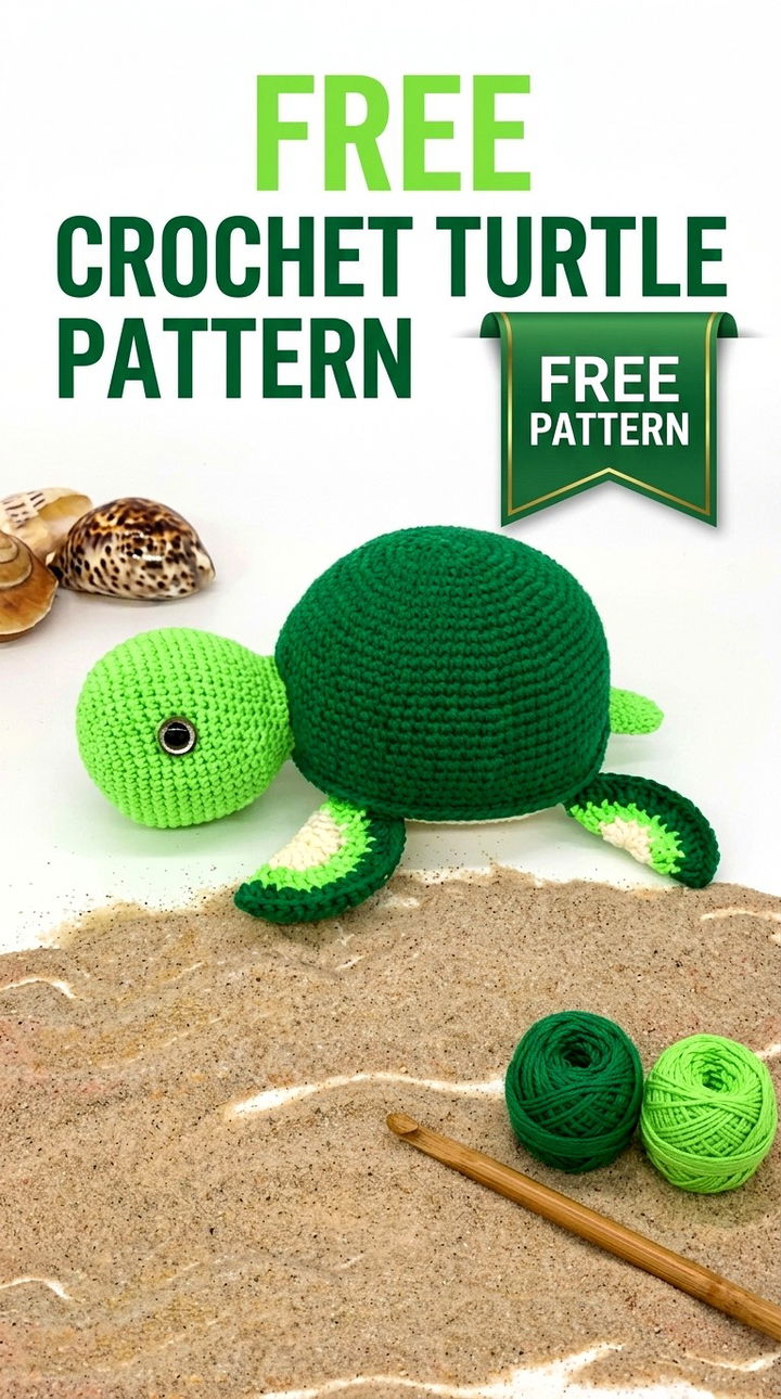 Free Crochet Turtle Pattern Vibrant Retro Chic Bohemian Lifestyle Accent