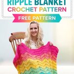 Free Double Sweet Ripple Blanket Crochet Pattern Modern Retro Boho Style
