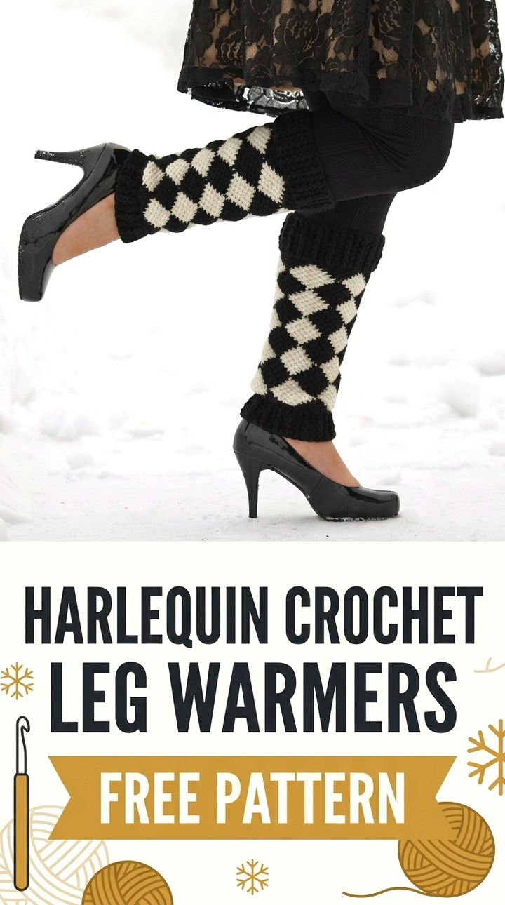 Harlequin Leg Warmers Bold Retro Chic Winter Statement