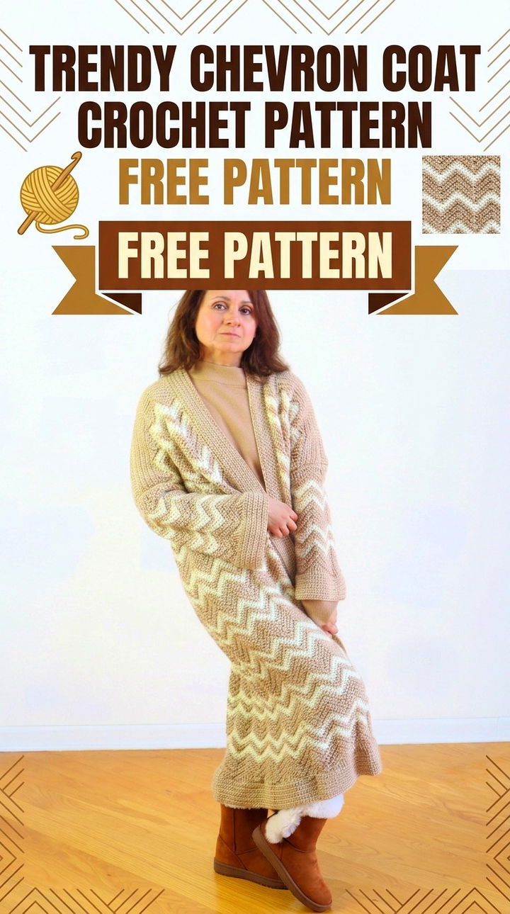 Trendy Chevron Coat Crochet Pattern Free Pattern