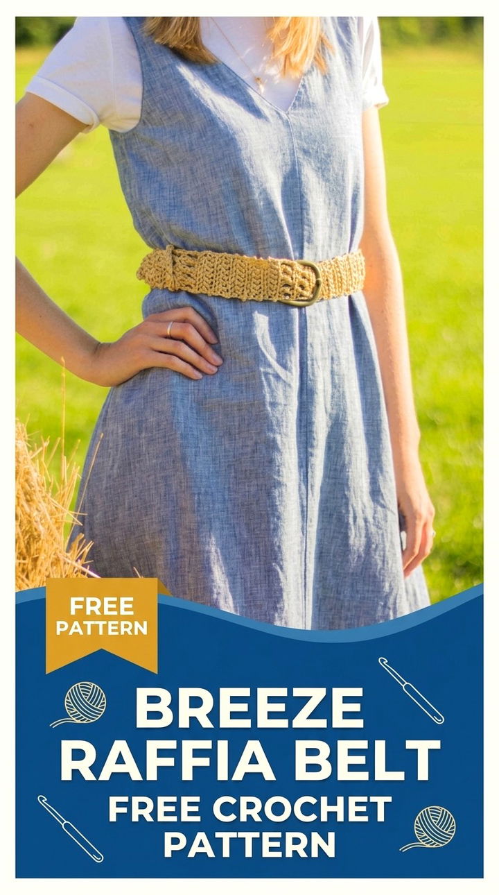 Breeze Raffia Belt Effortless Bohemian Summer Crochet Pattern