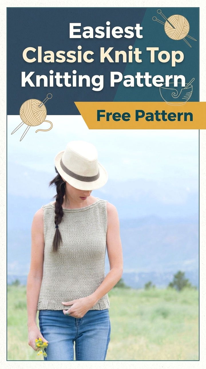 Easiest Classic Knit Top Lightweight Retro Chic Cotton Tee
