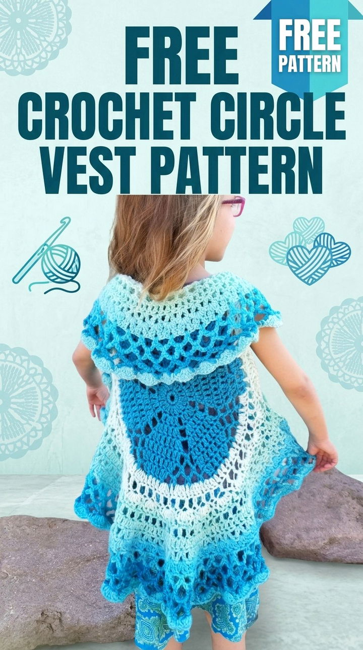 Free Crochet Circle Vest Pattern Modern Retro Boho Style