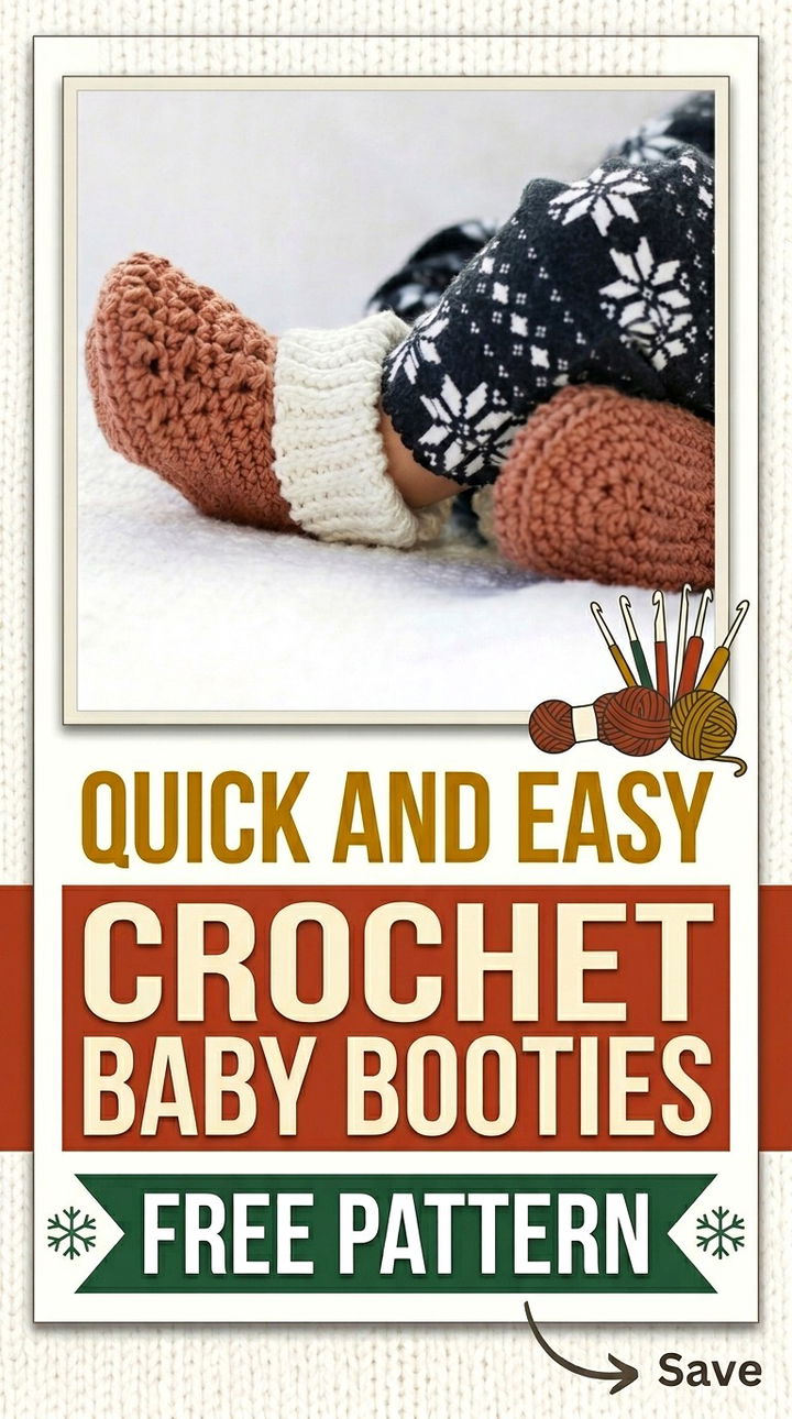Quick and Easy Crochet Baby Booties Free Pattern