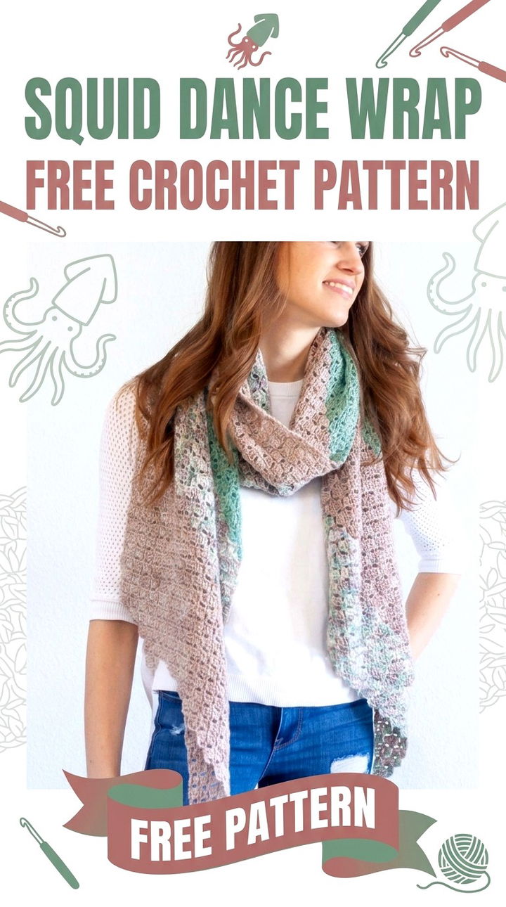 Squid Dance Wrap Vibrant Retro Chic Bohemian Layering Accent