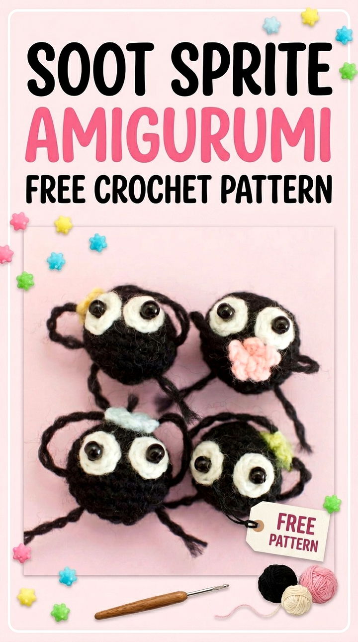 Trendy Soot Sprite Amigurumi Free Pattern