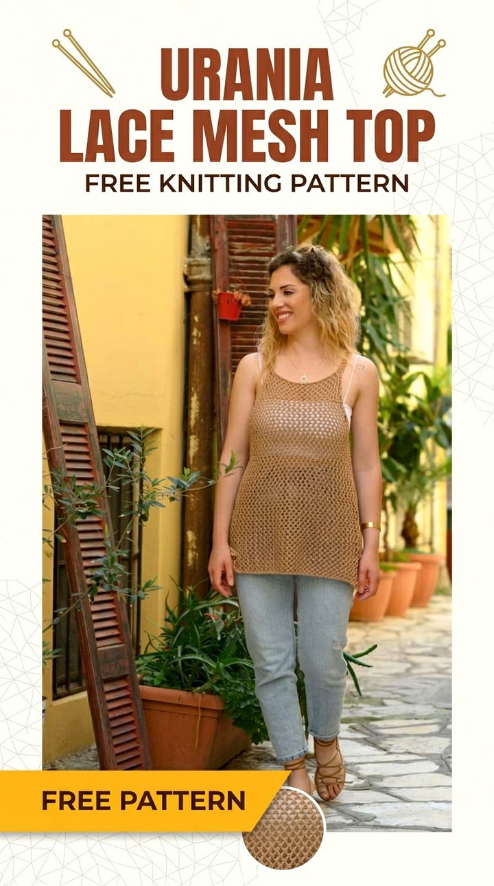 Urania Lace Mesh Top Vibrant Retro Chic Bohemian Summer Apparel Accent
