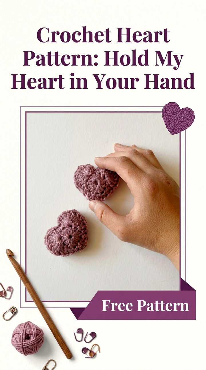Crochet Heart Pattern Hold My Heart in Your Hand