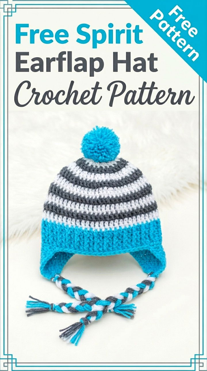 Free Spirit Earflap Hat Crochet Pattern Modern Retro Boho Style