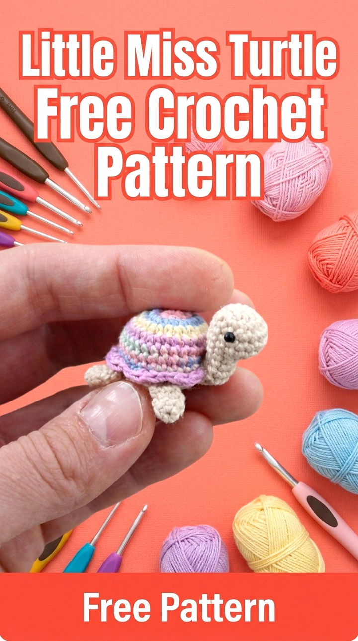 Little Miss Turtle Free Crochet Pattern Vibrant Retro Chic Bohemian Lifestyle Accent