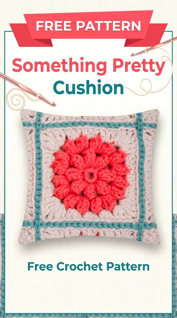 Something Pretty Cushion Vibrant Retro Chic Textured Home Accent