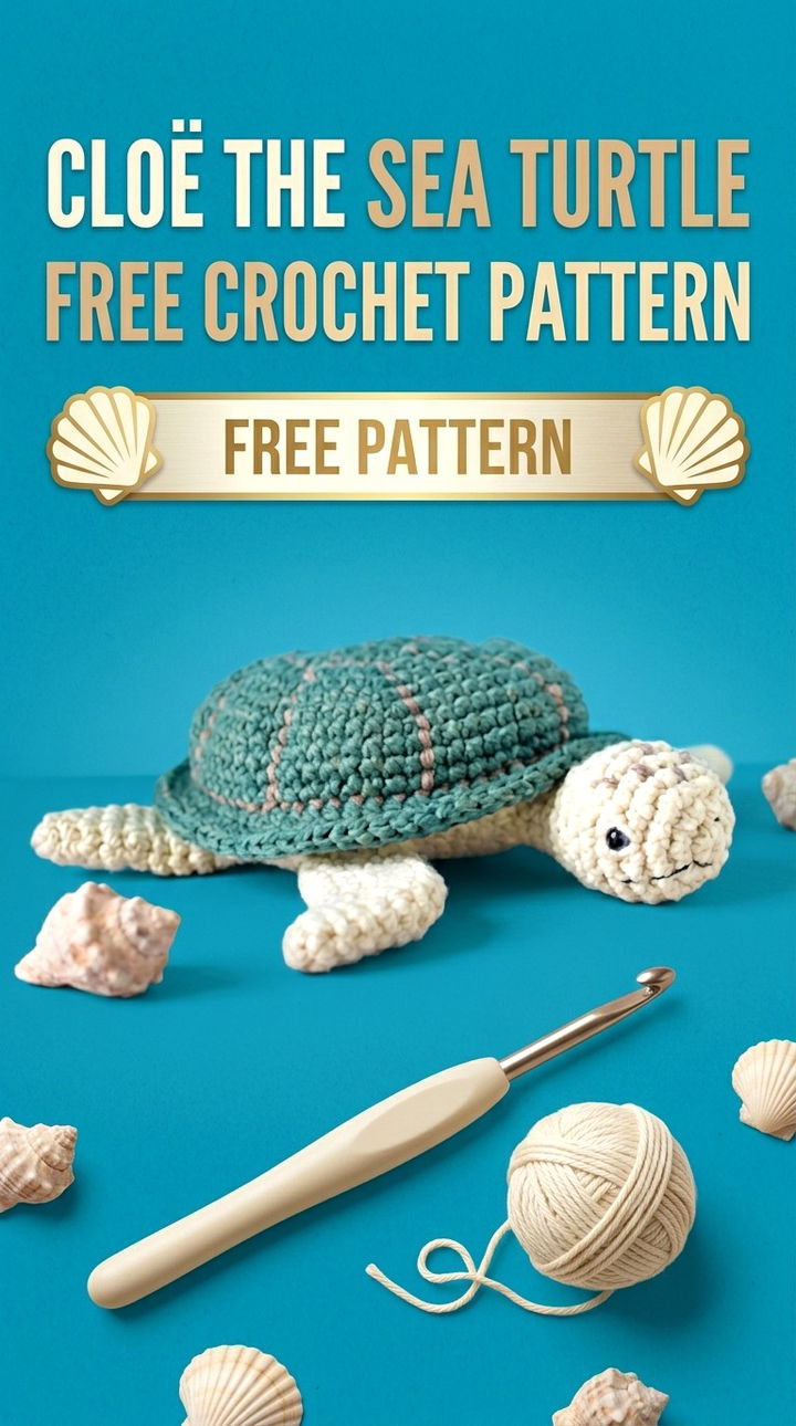 Cloë The Sea Turtle Free Crochet Pattern Vibrant Retro Chic Bohemian Lifestyle Accent