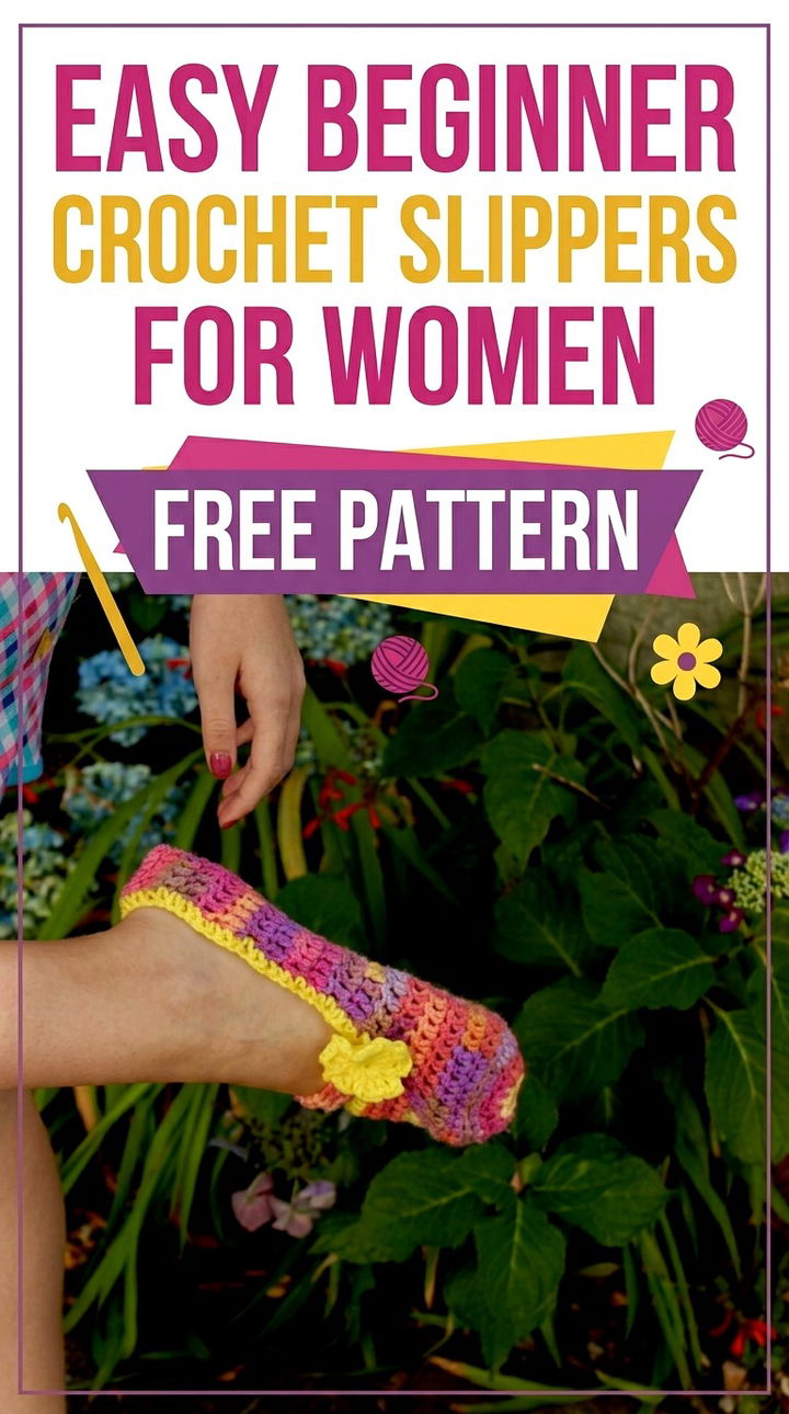 Easy Beginner Crochet Slippers for Women Cozy Retro Chic Loungewear