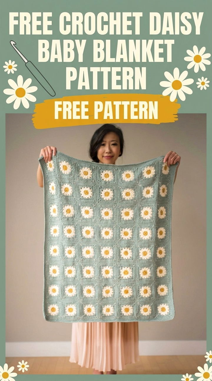 Free Crochet Daisy Baby Blanket Pattern Cozy Days Design