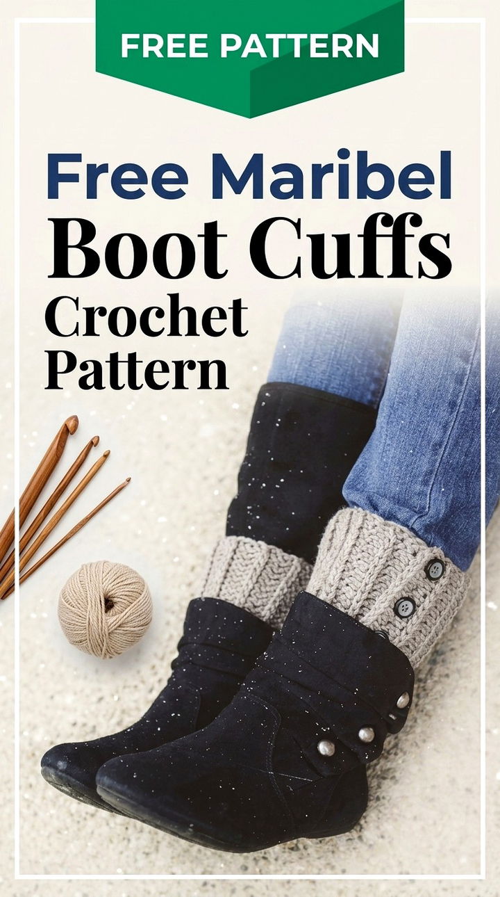 Free Maribel Boot Cuffs Crochet Pattern Modern Retro Boho Style