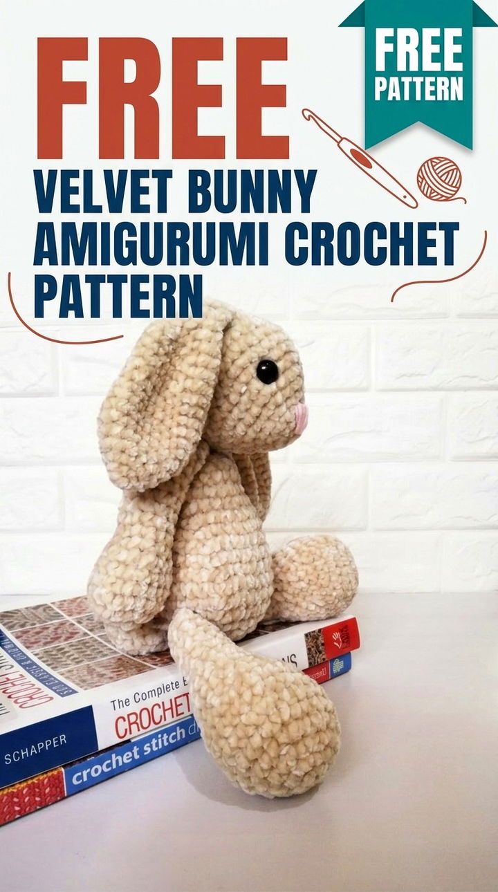 Free Velvet Bunny Amigurumi Crochet Pattern Modern Retro Boho Style