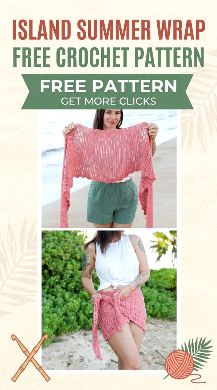 Island Summer Wrap Vibrant Retro Chic Coastal Layering Accent