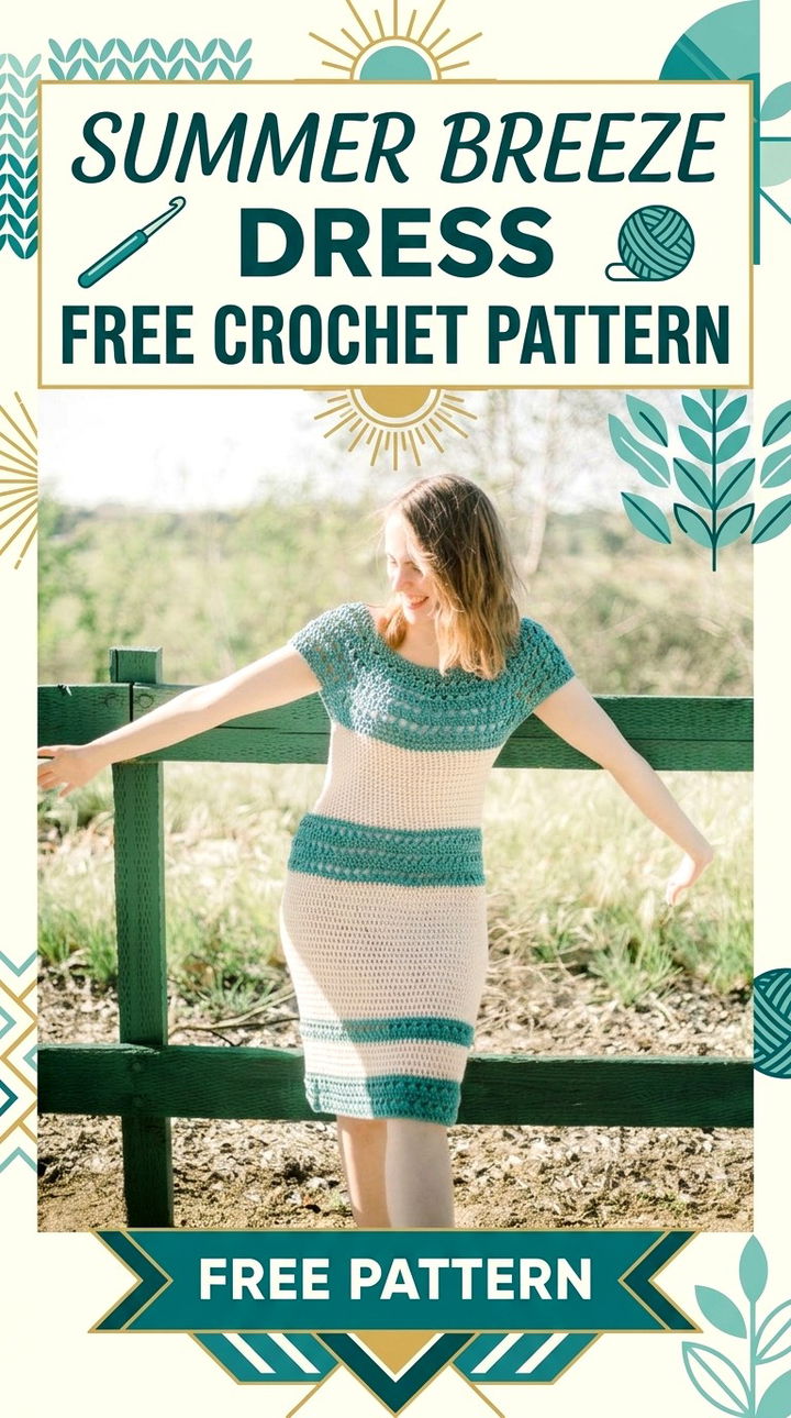 Summer Breeze Dress Vibrant Retro Chic Textured Warm Weather Garment