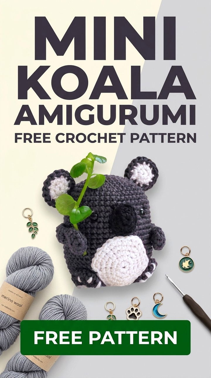 Trendy Mini Koala Amigurumi Free Pattern