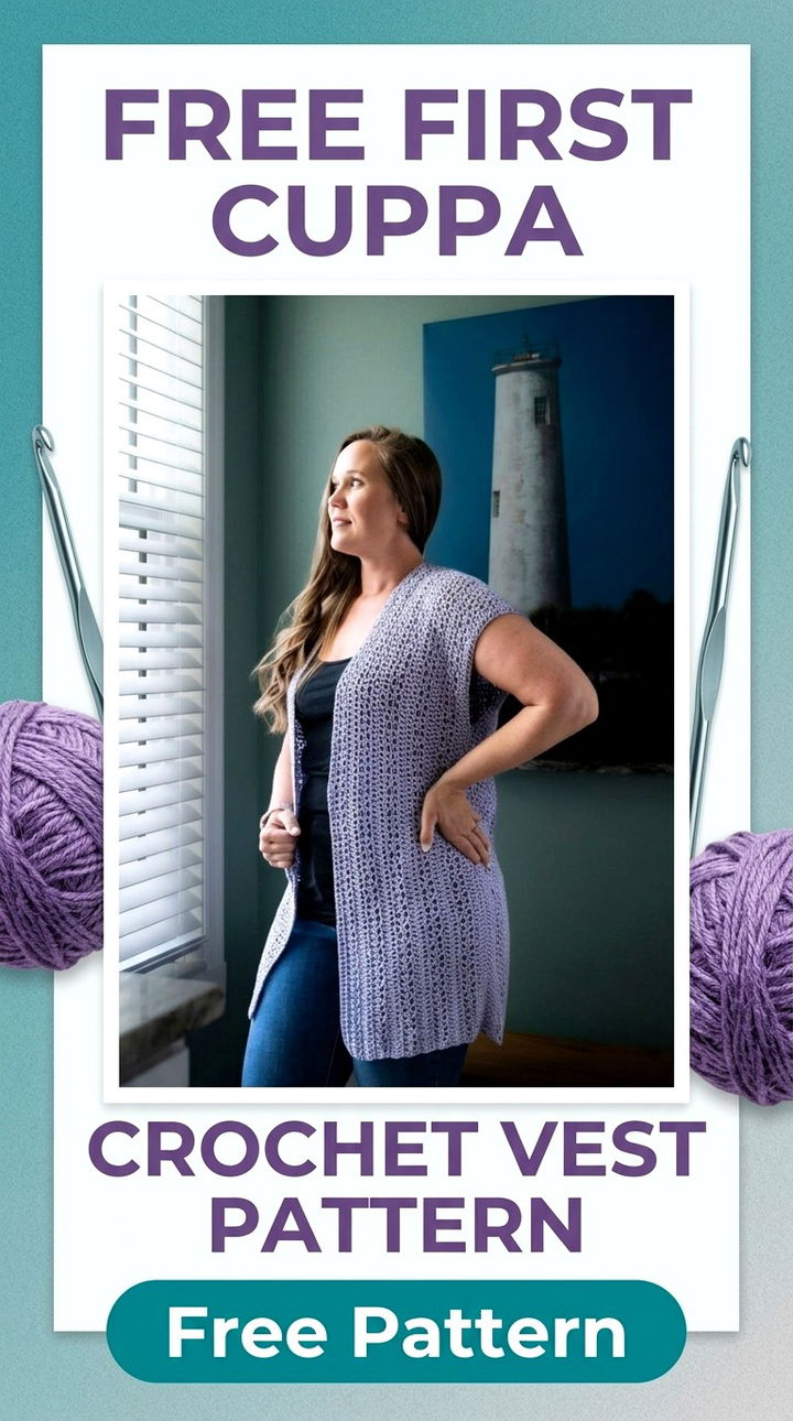 Style Your Wardrobe with the Free First Cuppa Crochet Vest Pattern