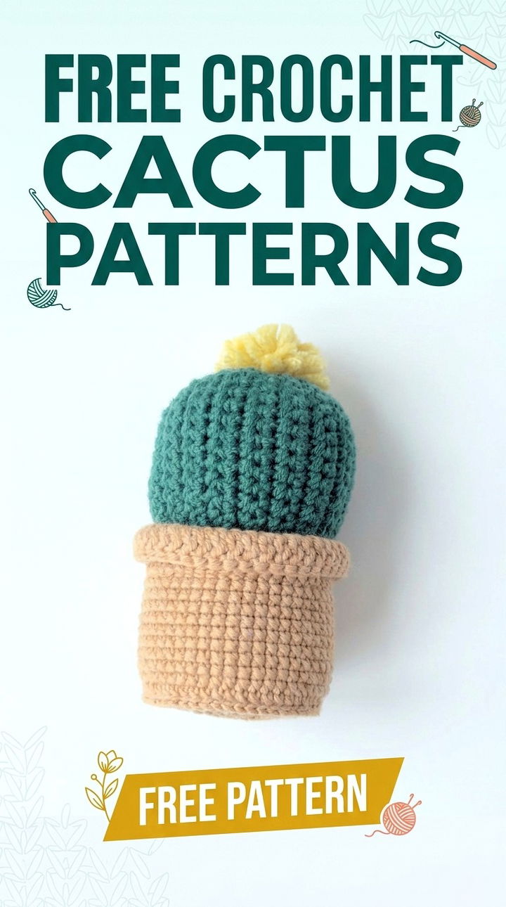 Two Free Crochet Cactus Patterns Easy Amigurumi and Decor