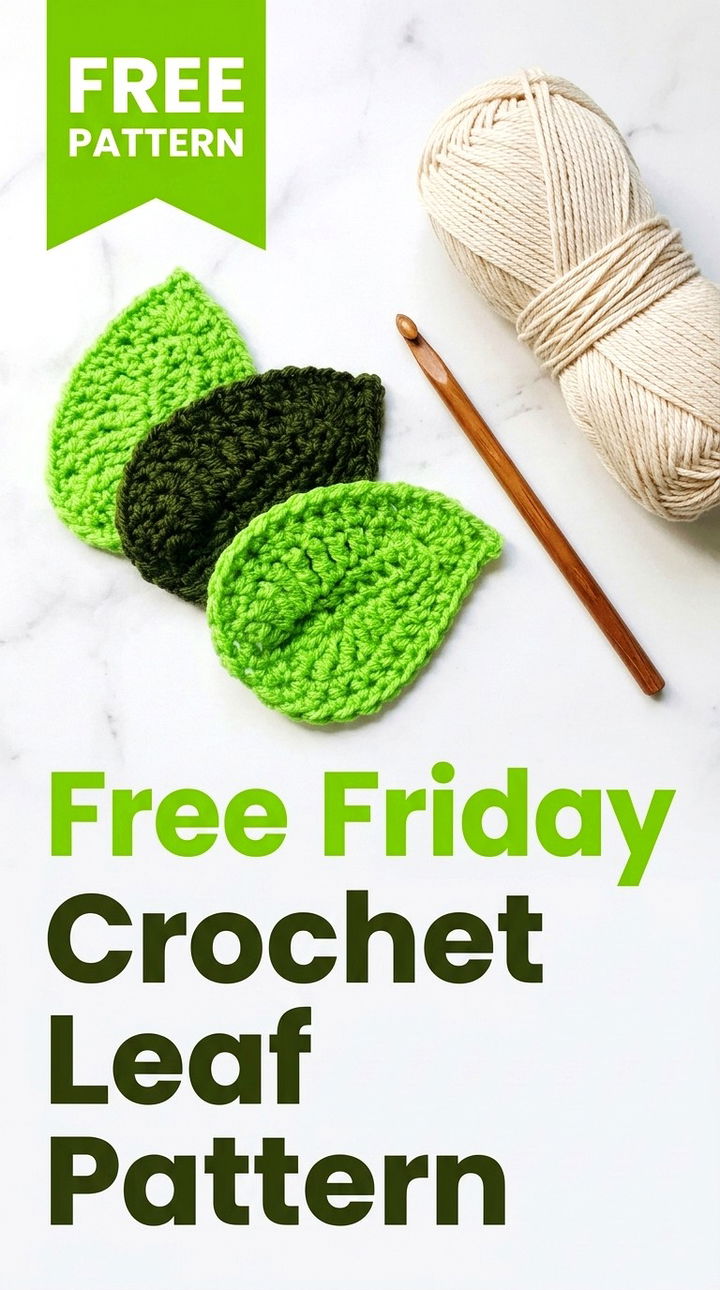 Elevate Your Decor with This Free Friday Crochet Leaf Pattern