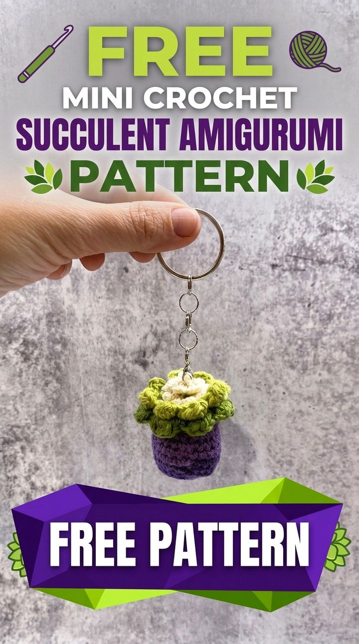 Free Mini Crochet Succulent Amigurumi Pattern